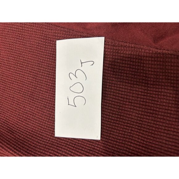 Threads 4 Thought Rust Red Organic Cotton Modal Long Sleeve Ribbed Top Sz S - Picture 9 of 10